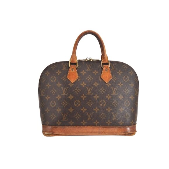 Authentic Louis Vuitton Monogram Alma Handbag Purse With Leather Trim - Picture 13 of 15
